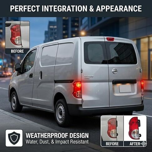 High Brightness NV200 Rear Tail Light Assembly, Left Side, Car Tail Rear Brake Stop Lamp, Tail Light Compatible with 2013-2021 Nissan NV200 Replace 26555-3LM0A in Saudi Arabia