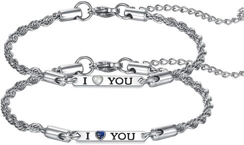 Couples Bracelets for Women Men 925 Sterling Silver Couple Friendship Bracelets Matching Jewelry in Saudi Arabia