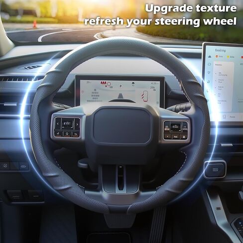 غطاء عجلة القيادة Arcoche Tesla لملحقات الموديل 3 Y 2017-2023 مع وظيفة قبضة مانعة للانزلاق (ألياف الكربون الحمراء) in Kuwait