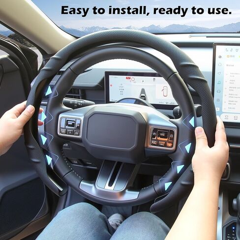 غطاء عجلة القيادة Arcoche Tesla لملحقات الموديل 3 Y 2017-2023 مع وظيفة قبضة مانعة للانزلاق (ألياف الكربون الحمراء) in Kuwait