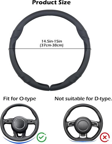غطاء عجلة القيادة Arcoche Tesla لملحقات الموديل 3 Y 2017-2023 مع وظيفة قبضة مانعة للانزلاق (ألياف الكربون الحمراء) in Kuwait