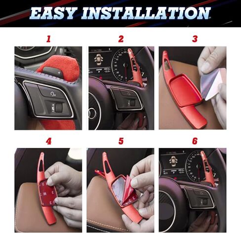 x xotic tech Red CNC Billet Aluminum Paddle Shifter Extensions Interior Shift Cover Decoration Accessories Compatible with 2018 2019 2020 2021 2022 2023 Kia Stinger (CK) in Saudi Arabia