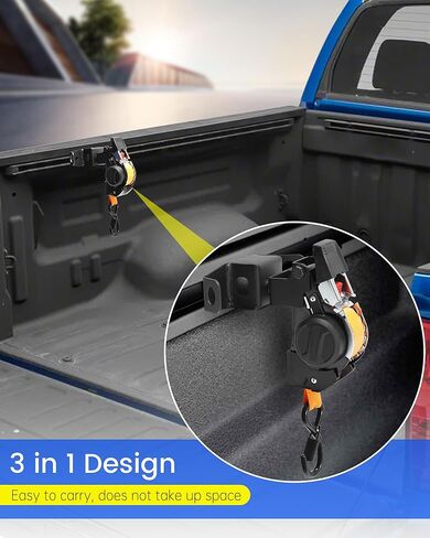 أحزمة سقاطة قابلة للسحب ثنائية المحور، متوافقة مع نظام قضبان السرير Toyota Tacoma & Tundra، نظام ربط حزام الأمان بالسحب التلقائي in Kuwait