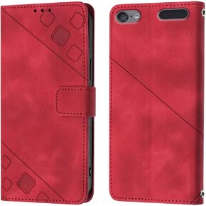 Case for iPod Touch 5, iPod Touch 7 Wallet Phone Case with [Credit Card Holder] Indentation Texture PU Flip Leather Phone Case for iPod Touch 5 / Touch 6 Purple YBY