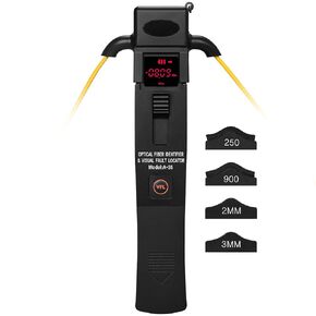 A-35 Fiber Optic identifier SM/MM1310 1550nm with Visual Fault Locator 10km Wave Respond 800-1700nm Fiber Optic Cable identifier+LED Lighting Optical Fiber Tester OFI
