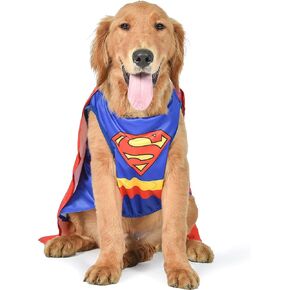 DC Comics Superhero Superman Halloween Dog Costume - Medium - | DC Superhero Halloween Costumes for Dogs, Funny Dog Costumes | Officially Licensed DC Dog Halloween Costume Blue