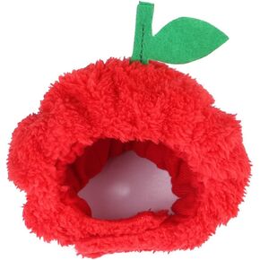 Pet Headgear Soft Headband Cute Apple Hat Warm Hat Pet Headdress Dog Costume Accessory for Cats Kitten Puppy Small Dogs French Bulldog Christmas Halloween Photo Props