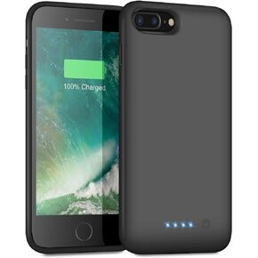 Battery Case for iPhone 8plus/7plus/6 Plus/6s Plus, 8500mAh Protective Portable Charging Case Rechargeable Extended Battery Pack for Apple iPhone 8plus/7plus/6 Plus/6s Plus(5.5') Black