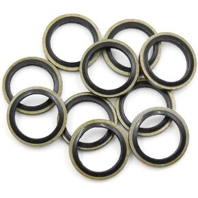 X AUTOHAUX 10pcs Engine Oil Crush Washers Drain Plug Gaskets 14mm ID. 20mm OD. for Car