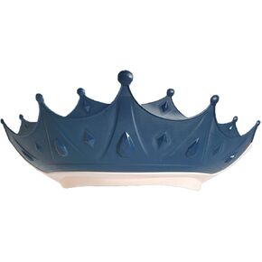 قبعة استحمام للأطفال، قبعة استحمام للأطفال، درع غسيل شعر الأطفال الصغار قابل للتعديل، قبعة شامبو لطيفة على شكل تاج من السيليكون لحماية العين والأذن (أزرق) in Kuwait