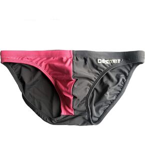 Men's Low Rise Swimwear Colorant Match Swimming Brief Bikini