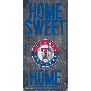 Fan Creations MLB Texas Rangers Unisex Texas Rangers Home Sweet Home Sign, Team Color, 6 x 12