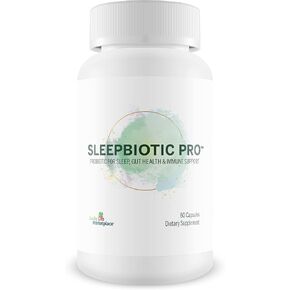 Sleepbiotic Pro - Multi-Strain Probiotic Sleep Support - Aid Gut Health & Immune Support - Promote Relaxation & Sleep Quality with Premium Probiotics - Lactobacillus & Bifidobacterium - 40 Billion CFU