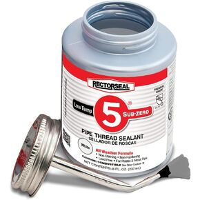 Rectorseal 27651 1/2 Pint Brush Top No.5 Sub-Zero Pipe Thread Sealant.