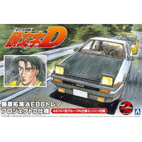 Aoshima Fujiwara Takumi AE86 Trueno Project-D Toyota 1:24 Scale Model Kit