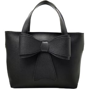 Girls Toddler Women Crossbody Shoulder Bag Cute Small Bucket with Bowknot Mini Mobile Phone Handbag for Kids Gift