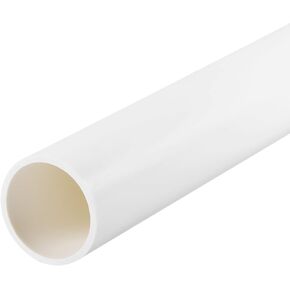 MECCANIXITY أنبوب دائري صلب PVC 36 مم ID 40 مم OD 500 مم أسود عالي التأثير لأنابيب المياه، الحرف اليدوية، الديكور، غلاف الكابل