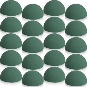 Frienda Floral Dry Foam Half Ball 20 Pack Green Floral Foam Round Foam Block Dry Foam Balls Craft Supplies Large Flower Foam Craft Foam for Artificial Plant Floral Arrangement (3.54 x 1.77 Inch)