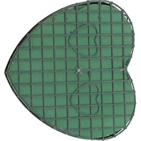 Flower Foam Cage with Suction Cup Green Wet Foam Blocks Floral Foam Block Artificial Floral Arrangements Mud for Florist Wedding Car Decoration (Large Heart)