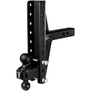 BulletProof Hitches™ 2.0" Adjustable Heavy Duty (22,000lb Rating) Offset 4" & 6" Drop/Rise Trailer Hitch with 2" and 2 5/16" Dual Ball (Black Textured Powder Coat, Solid Steel)