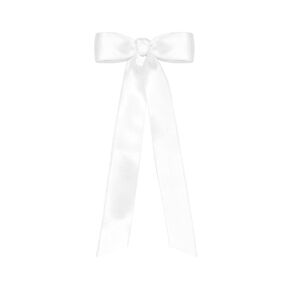 Wee Ones Mini French satin bowtie with knot wrap and streamer tails 8"