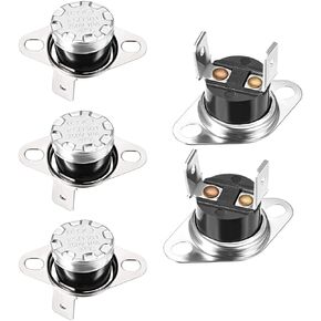 uxcell KSD301 Thermostat 40°C/104°F 10A Normally Open N.O Adjust Snap Disc Temperature Switch for Microwave Oven Coffee Maker 5pcs