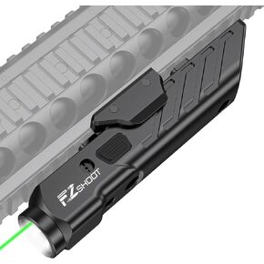 مجموعة إضاءة ليزر تكتيكية بقوة 1700 لومن من EZshoot للبندقية مع بطارية مغناطيسية قابلة لإعادة الشحن متوافقة مع Picatinny وM-Rail، مجموعة مصباح ليزر Rilfe مع وضع ستروب