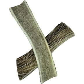 Deer Valley Dog Chews - Single Split Antler Chews (Large Size, 6-8 Inches Long) All Natural Dental Treat for Teething and Chewing - Premium Grade, Naturally Shed, USA (Single)