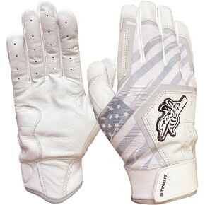 Stinger Sports Sting Squad Batting Gloves for Baseball & Softball (Adult XL, Ice USA)