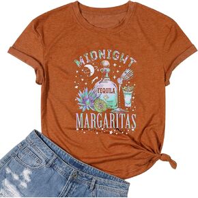 Midnight Margaritas Shirt Women Halloween Witches Shirt Novelty Graphic Witchy Party Tees Practical Magic Shirt in Kuwait