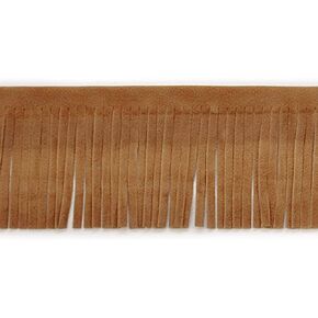 Trims By The Yard 2" Faux Suede Fringe Trim, Polyester-Made Decorative Fringe, For Western-Inspired Looks, Costumes, Fashion, Home Decor, Washable Fringes, 10-Yard Cut Beige
