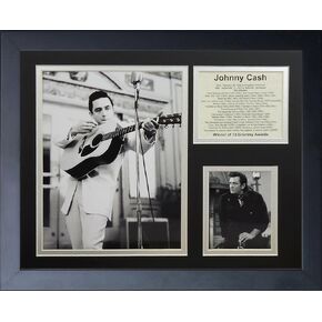 Legends Never Die "Johnny Cash II Framed Photo Collage, 11 x 14-Inch,Black