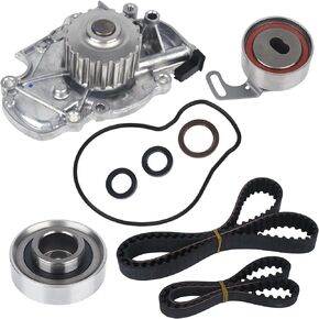 TCKWP244 Engine Timing Belt Kit with Water Pump Fit for 1997-1999 Acura CL; 1994-2002 Honda Accord; 1998-1998 Honda Odyssey; 1998-1999 Isuzu Oasis 2.2L 2.3L; TBK244 TBKWP244 19200-P0A-003