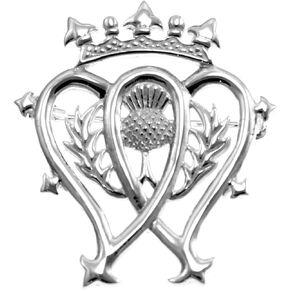 Alexander Castle 925 Sterling Silver Scottish Luckenbooth Brooch Pin with Jewelry Gift Box - Scottish Gift for Women