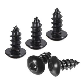 uxcell Hex Socket Self Tapping Screws, M4 x 30mm Carbon Steel Wood Screw 100pcs