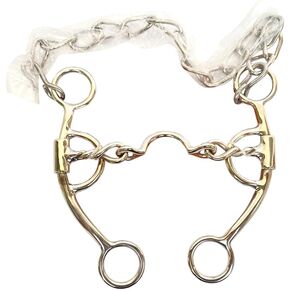 HILASON Fixed Cheek Twisted Low Port Bit Stainless Steel | Horse Bit | Horse Bits Western | Walking Horse Bits | Training Horse Bit | Equine Bits | Bit for Horses