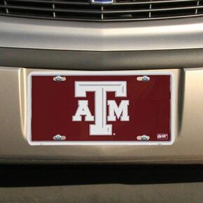 Texas A&M Aggies Maroon Metal License Plate