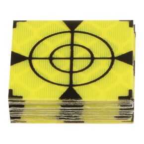 10pcs Survey Reflector Sheets 40mm Self-Adhesive Reflective Tape Survey Target Mark for Total Stations, Yellow