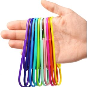 40 Pack 4 Inches Jumbo Paper Clips, Vinyl Coated Multicolored Extra Large mega Paperclips for Office School Document organizing Office Supply Accessories