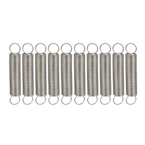 uxcell Extended Tension Spring Wire Diameter 0.02" , OD 0.24" , Free Length 1.38" Stainless Steel Small Dual Hook Tension Spring for Machinery Construction Industrial 10pcs