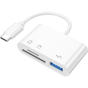 USB C to Micro SD TF Memory Card Reader, 3-in-1 USB Camera Card Reader Adapter for iPhone 15,for iPad Pro, for MacBook Pro/Air, for Chromebook XPS,for Galaxy S10/S9 and More USB C Device