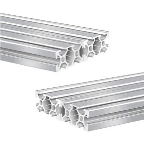 4 Pcs 500mm (19.7inch) Aluminum Extrusion V Slot 2020 European Standard Anodized Profile Frame Machine for 3D Printer Parts Linear Rail CNC DIY Equipment, Electrophoresis Black,