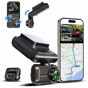 Dash Cam 4K/2K+1080P+1080P Front and Rear Inside for Cars,3 Channel Dash Camera with Wide Angle, Night Vision Car Camera, Mini Dash Cam with GPS WiFi Included 128 Card, Car Accessories (A7)