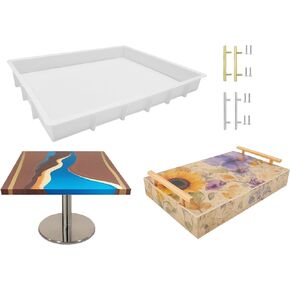Silicone Cutting Board Molds 16 x12 inch, Table Mold, Large Resin Silicone Mold for Tray, Charcuterie Board, Tabletop
