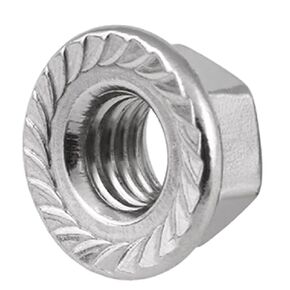 5pcs M12x1.5 Stainless Steel Metric Fine Thread Flange Nut Bright Finish Serrated Hex Flange Nut(BK1201001)
