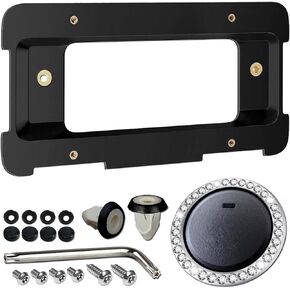 Rear License Plate Holder Bracket for BMW 1/2/ 3/5 / 6/ X Series, 328i 323i 528i M3, Mini Cooper, Bumper Trunk Car Tag Frame with Screws, Replace 51187160607 511882380615