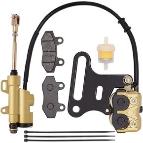 Rear Disc Hydraulic Brake Master Cylinder Caliper works with 70cc-150cc SSR apollo Taotao Coolster Roketa SDG 107 Pitster Pro Atomik Sikk Chinese Pit Dirt BIke（12mm）