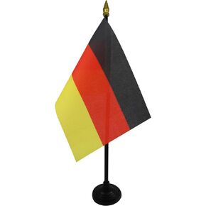 AZ FLAG Germany Table Flag 4'' x 6'' - German Desk Flag 15 x 10 cm - Golden Spear top