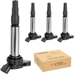 Ignition Coil Pack Replacement fit for 1.8 1.8L Toyota Corolla Matrix Prius V Plug-In, Scion xD, Lexus CT200h, Pontiac Vibe 2009 2010 2011 2012 2013 2014 2015 2016 2017 2018 2019, UF596, Set of 4