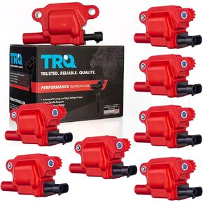 TRQ 8 Piece Premium High Performance Ignition Coil Square Style Kit for 2016-2018 Camaro / 2014-2018 Corvette / 2014-2018 Sierra 1500/2014-2018 Silverado 1500/2015-2018 Tahoe / 2015-2018 Yukon